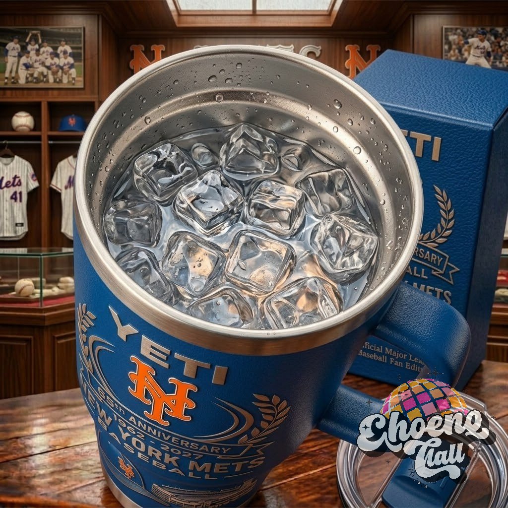 New York Mets 65th Anniversary 1962 - 2027 Yeti Tumbler - Detail View