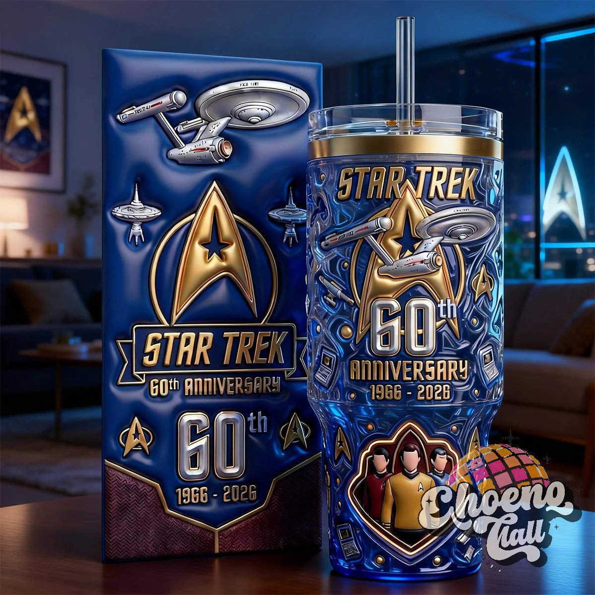 Star Trek 60th Anniversary 1966-2026 Tumbler - Detail View