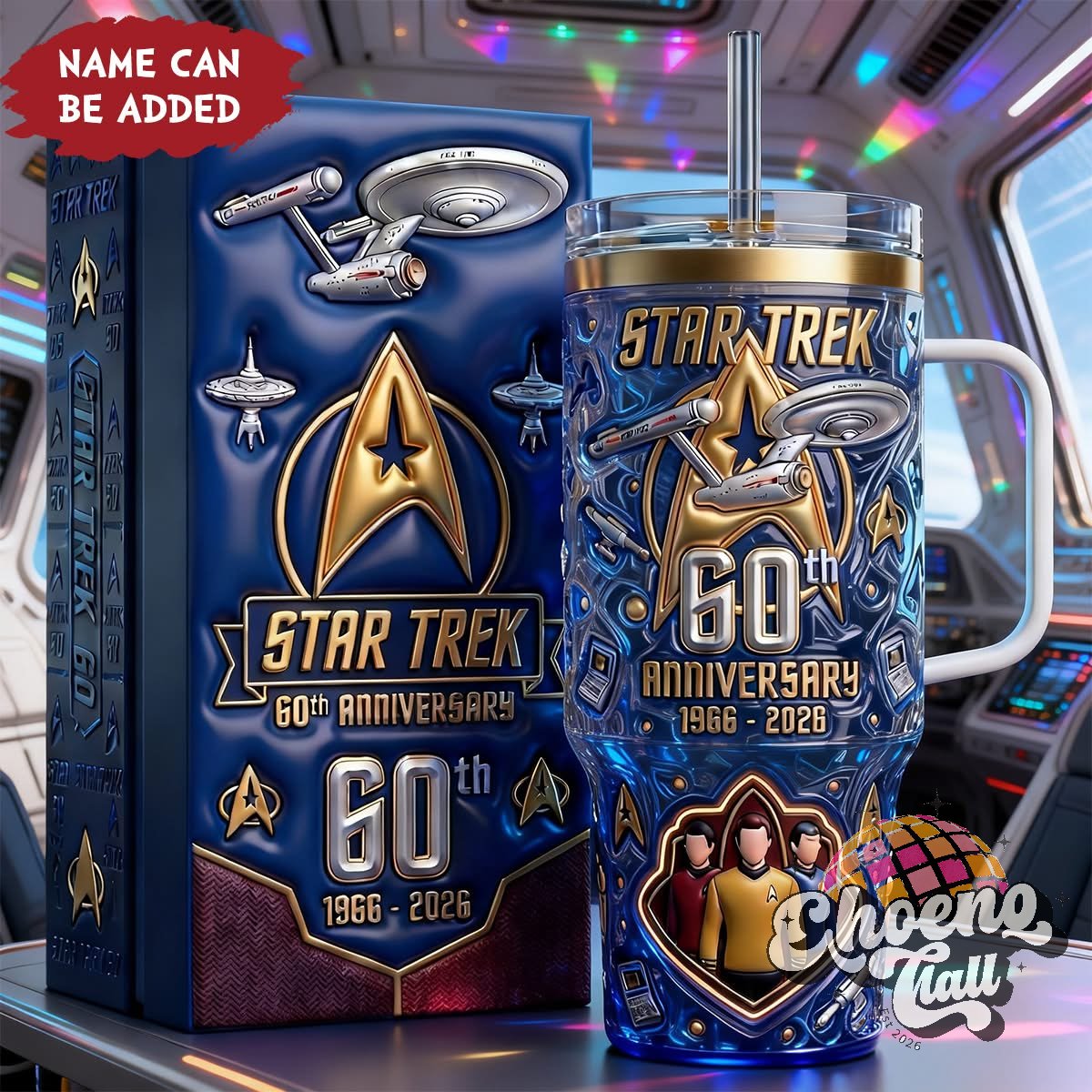 Star Trek 60th Anniversary 1966-2026 Tumbler - Front View