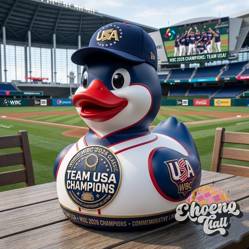 Team USA World Baseball Classic 2026 Champions Rubber Duck - Front View