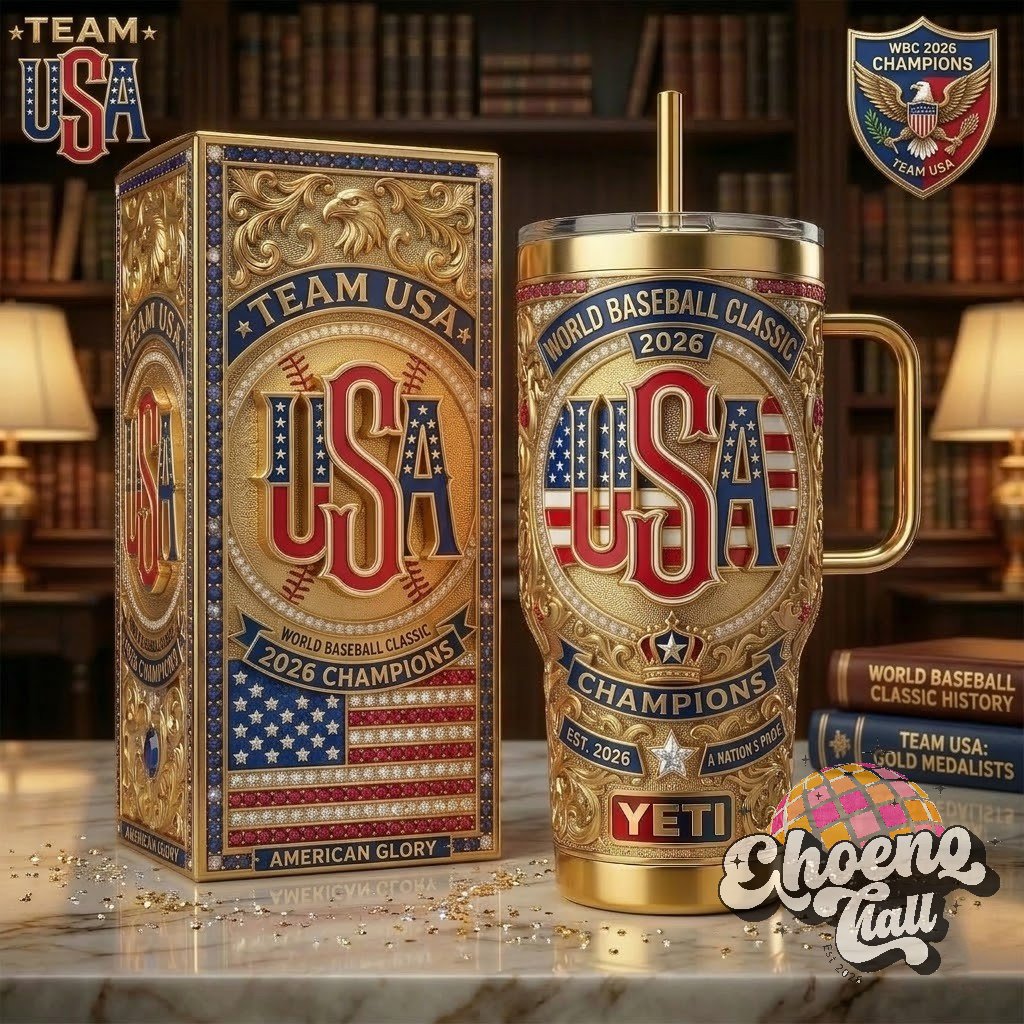Team USA World Baseball Classic 2026 Champions Tumbler - Front View