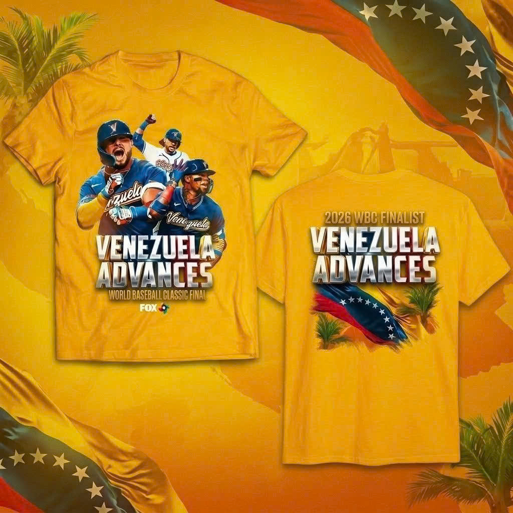 Venezuela Advances 2026 WBC Finalist T-Shirt - Detail View