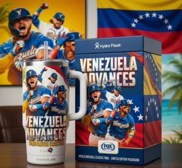 Alternative view of Venezuela Advances World Baseball Classic Final Tumbler With Handle