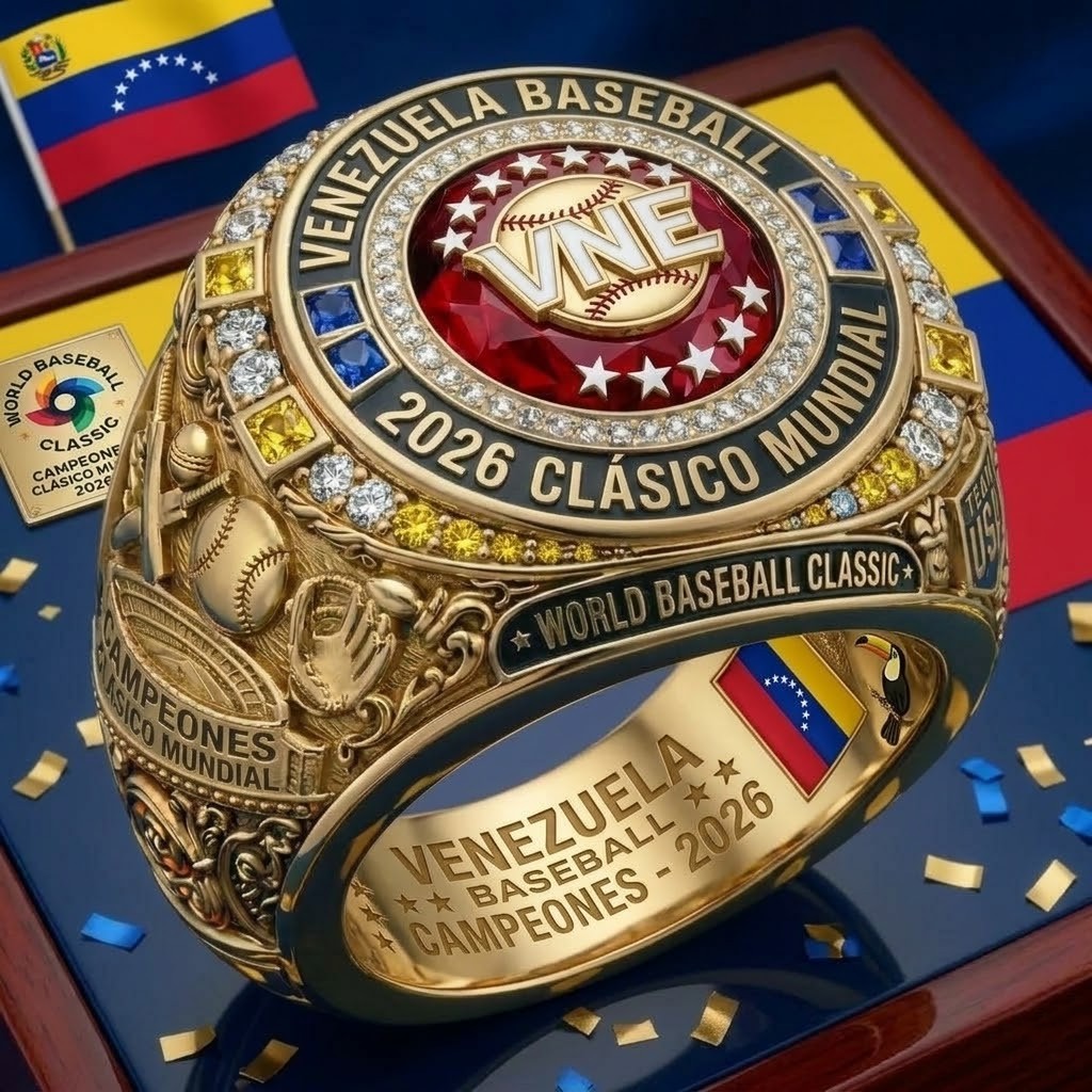 Venezuela Baseball 2026 World Baseball Classic Champions Ring - Front View