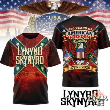 Lynyrd Skynyrd 250 Years of American Freedom 1776-2026 T-Shirt