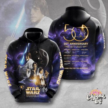Star Wars Episode IV A New Hope 50th Anniversary 1977-2027 Hoodie