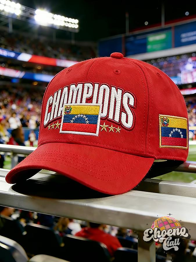 Venezuela Champions Flag Cap - Front View