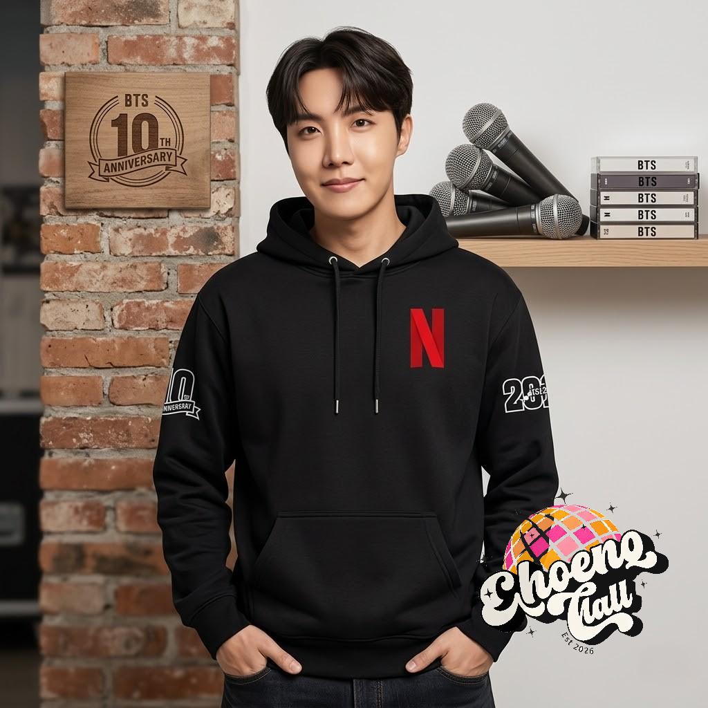 BTS J-Hope Hoseok Netflix Inspired Hoodie - Detail View