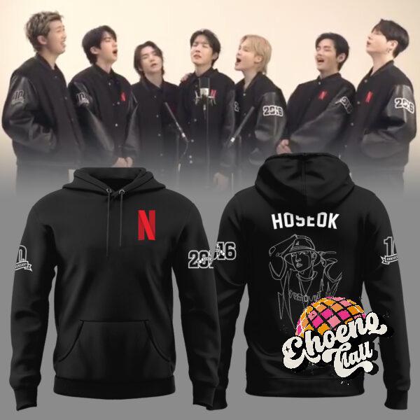BTS J-Hope Hoseok Netflix Inspired Hoodie - Front View