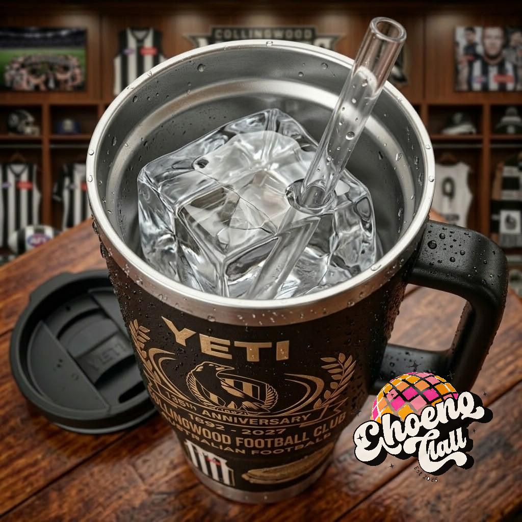 Collingwood Football Club 135th Anniversary 1892-2027 YETI Tumbler - Detail View