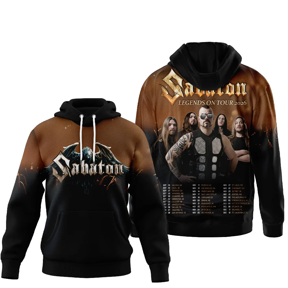 Sabaton Legends on Tour 2026 Hoodie - Detail View
