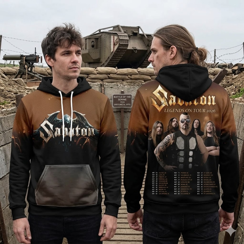 Sabaton Legends on Tour 2026 Hoodie - Front View