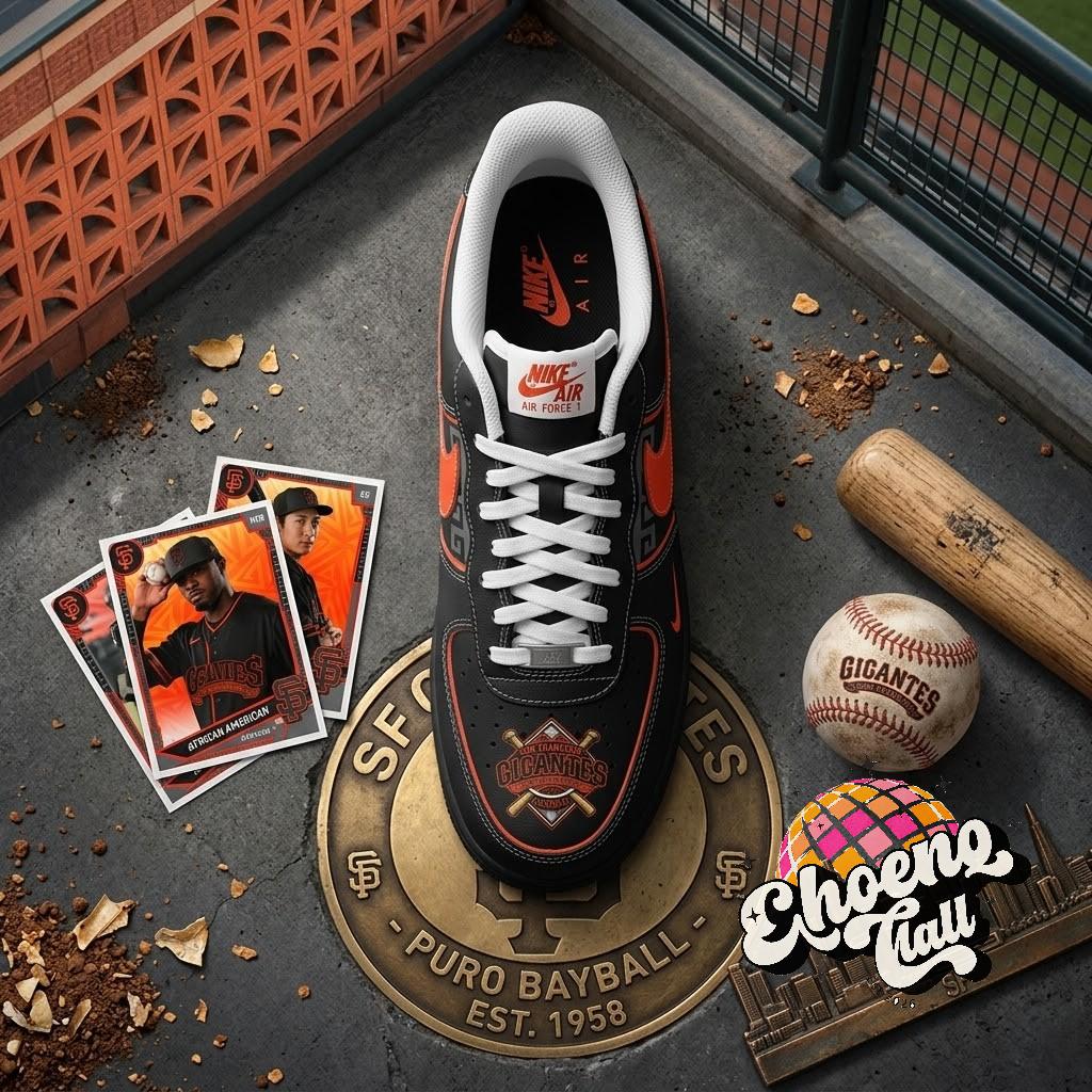 San Francisco Giants Puro Bay Ball Custom Nike Air Force 1 - Detail View