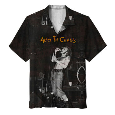 Alice in Chains Vintage Layne Staley Live Performance Hawaiian Shirt
