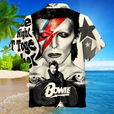 David Bowie Aladdin Sane Collage Hawaiian Shirt