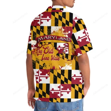 Maryland The Old Line State Flag Hawaiian Shirt