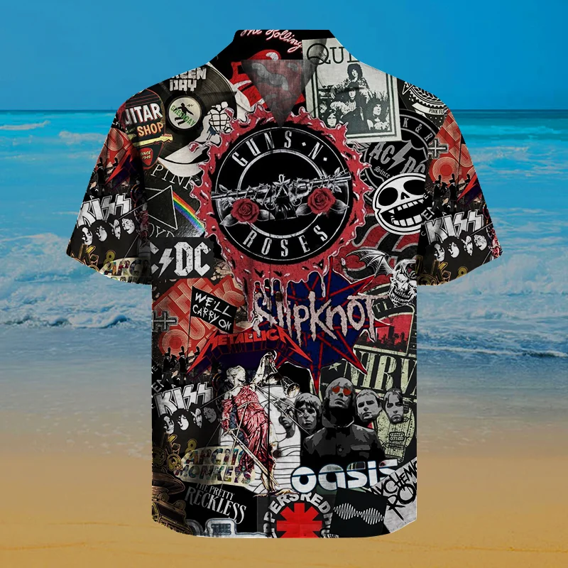 Guns N' Roses Hawaiian Shirt - Front View