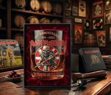 Iron Maiden 50th Anniversary No Prayer On The Road Whiskey Glass