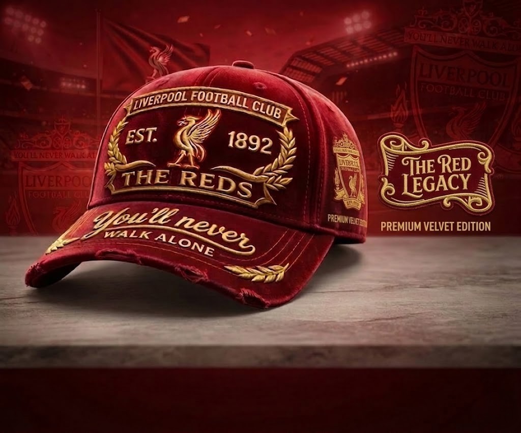 Liverpool FC The Red Legacy Premium Velvet Edition Cap - Front View