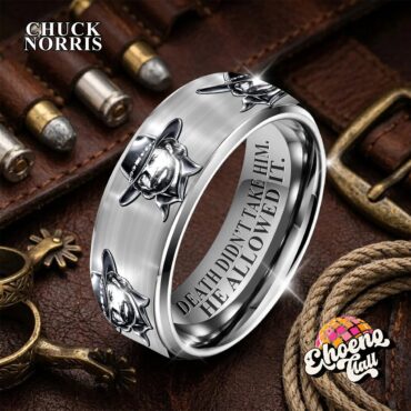 Chuck Norris Death Didn't Take Him He Allowed It Engraved Ring