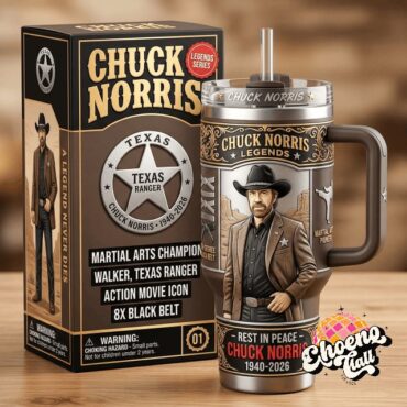 Chuck Norris Legends Series Rest In Peace 1940-2026 Walker Texas Ranger Tumbler
