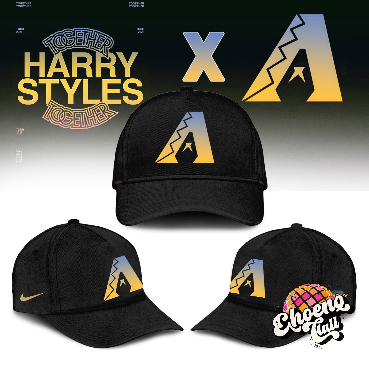 Harry Styles x Arizona Diamondbacks Together Tour 2026 Baseball Jersey - Detail View
