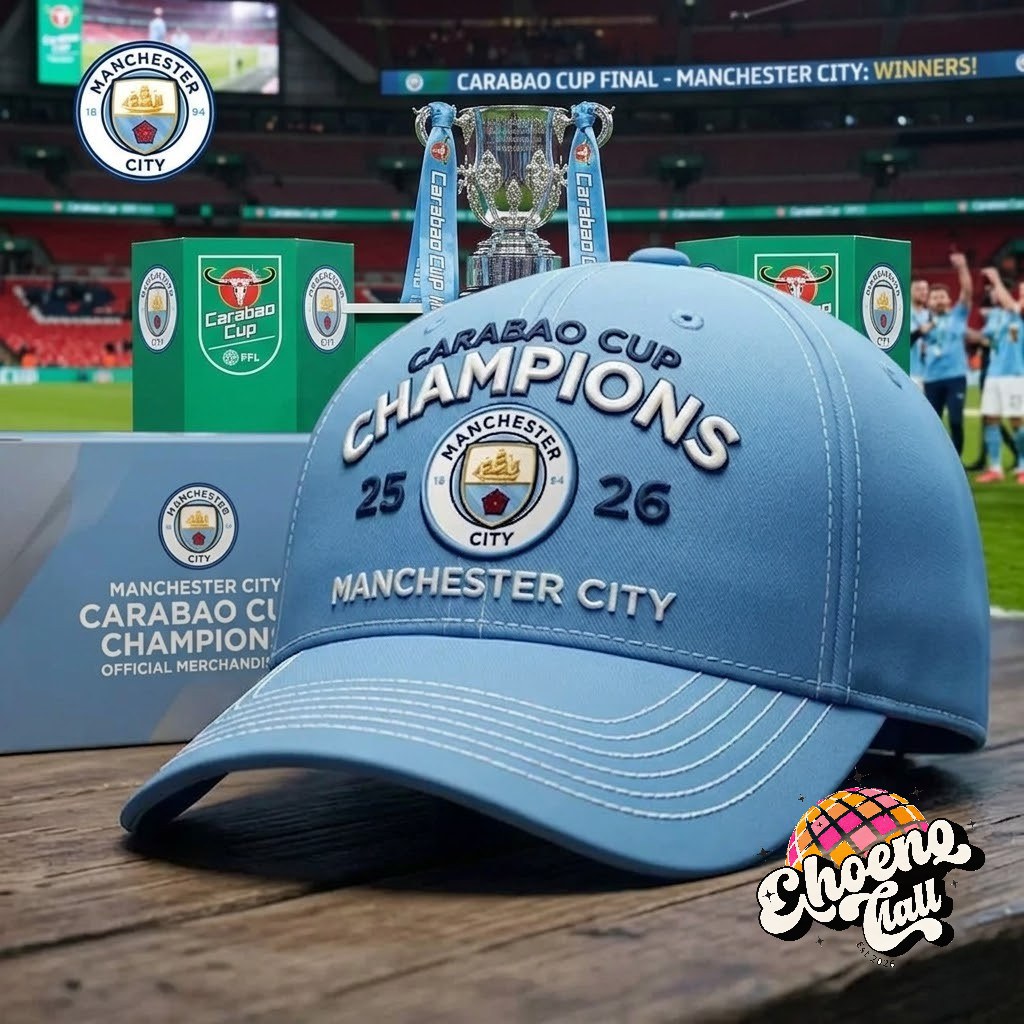 Manchester City Carabao Cup Champions Baseball Cap - Detail View