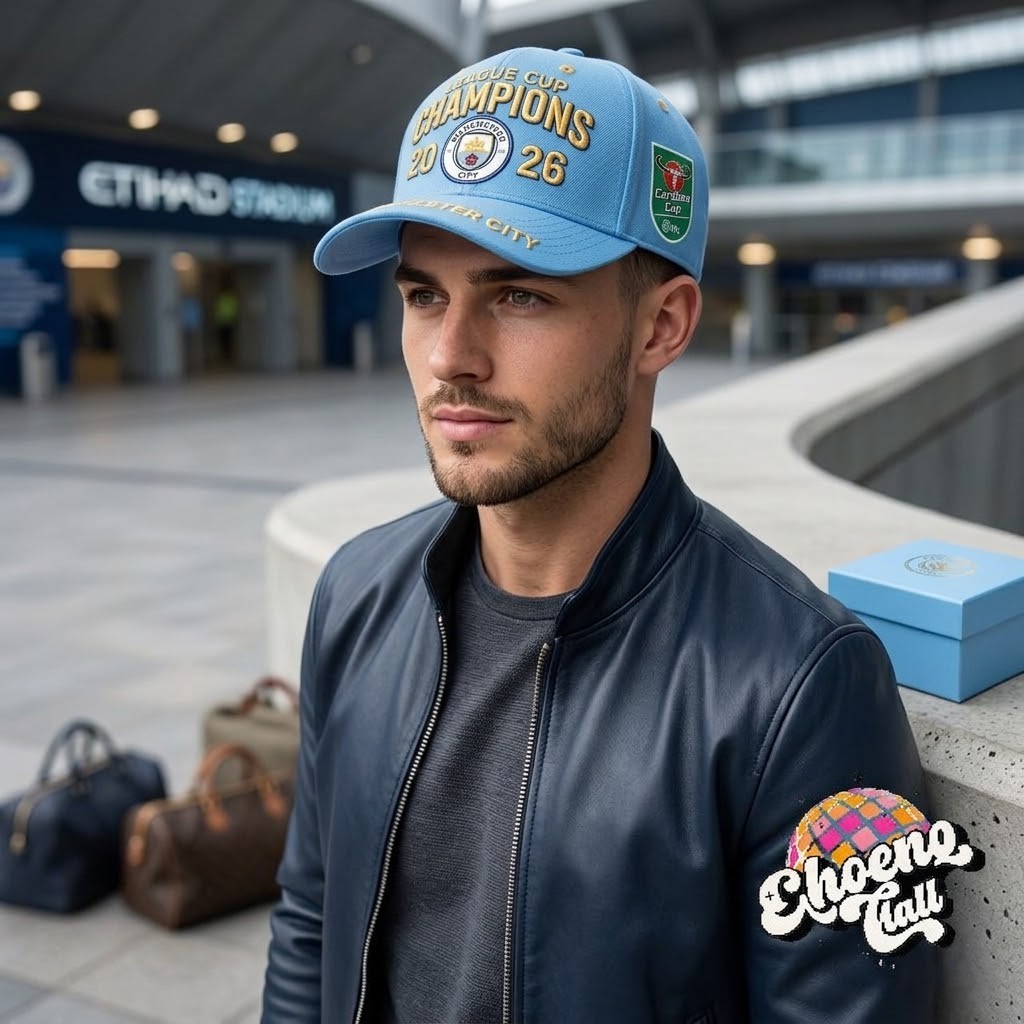 Manchester City League Cup Champions 2026 Baseball Cap - Detail View