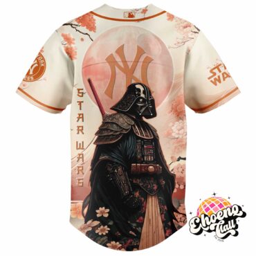 New York Yankees Star Wars Darth Vader Samurai Japanese Art Style Baseball Jersey