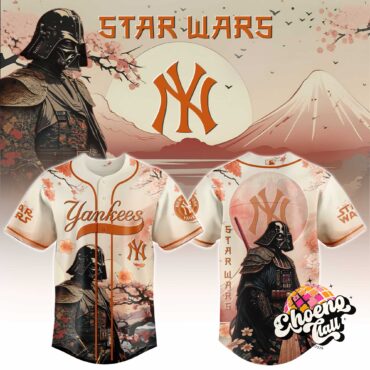 New York Yankees Star Wars Darth Vader Samurai Japanese Art Style Baseball Jersey