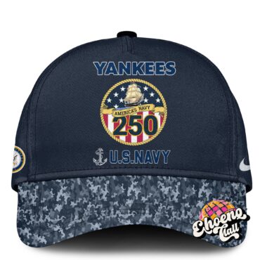 New York Yankees U.S. Navy 250th Birthday Celebration Night Game Custom Name Hoodie