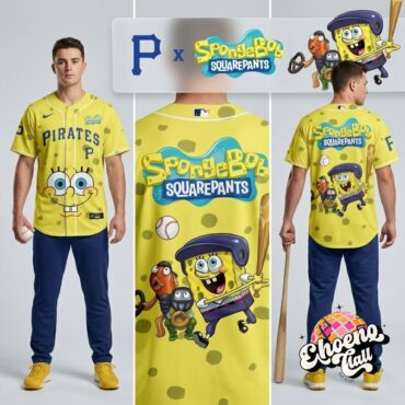 Pittsburgh Pirates SpongeBob SquarePants Baseball Jersey