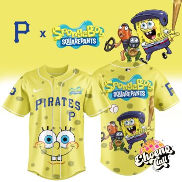 Pittsburgh Pirates SpongeBob SquarePants Baseball Jersey