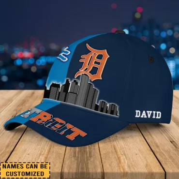 Detroit Lions and Detroit Tigers Split Design Skyline Cap