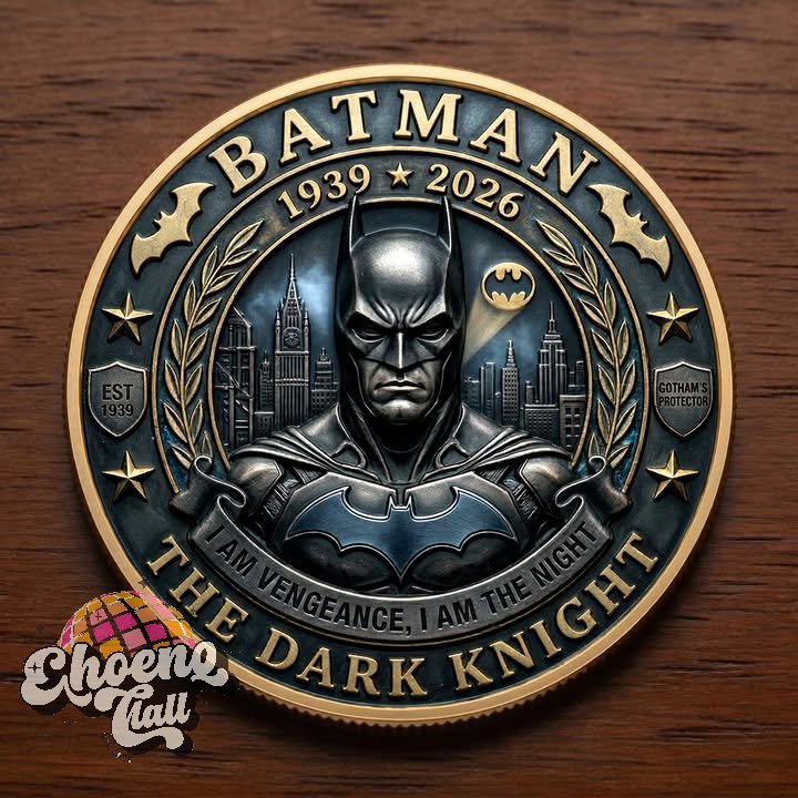 Batman 87th Anniversary 1939-2026 The Dark Knight Commemorative Coin - Front View