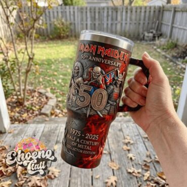 Iron Maiden 50th Anniversary 1975-2025 Half A Century Of Metal Collector Edition Tumbler With Handle