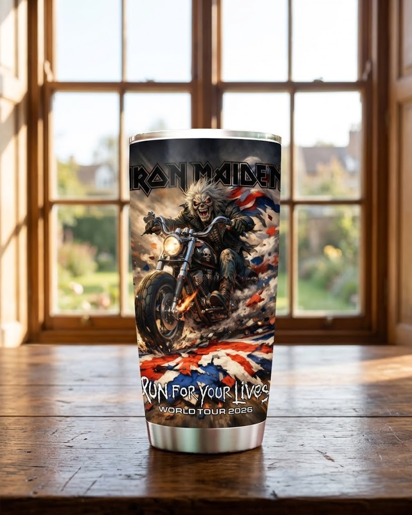 Iron Maiden Run For Your Lives World Tour 2026 Tumbler - Detail View