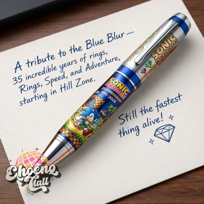 Sonic The Hedgehog 35th Anniversary 1991-2026 Pen - Detail View